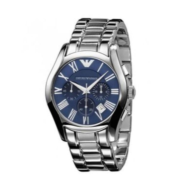 Emporio Armani Classic Blue Dial Silver Steel Strap Watch For Men - AR1635 Buy Now By Emporio Armani