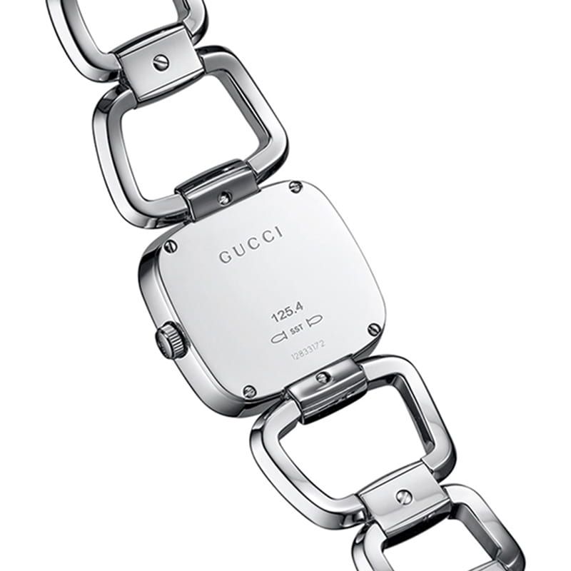 Gucci G Gucci Black Dial Silver Steel Strap Watch For Women - YA125510 Buy Now By Gucci