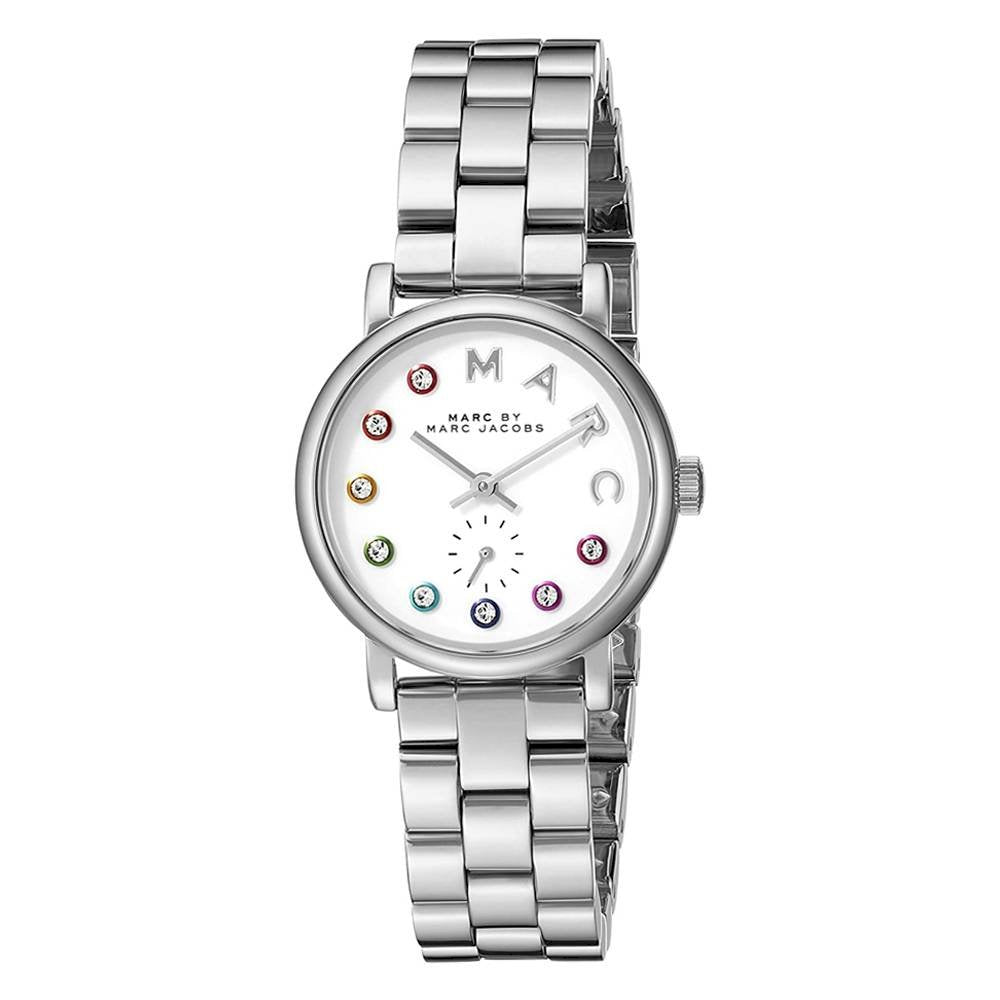 Marc Jacobs Baker Dexter White Dial Silver Steel Strap Watch for Women - MBM3423 Buy Now By Marc Jacobs