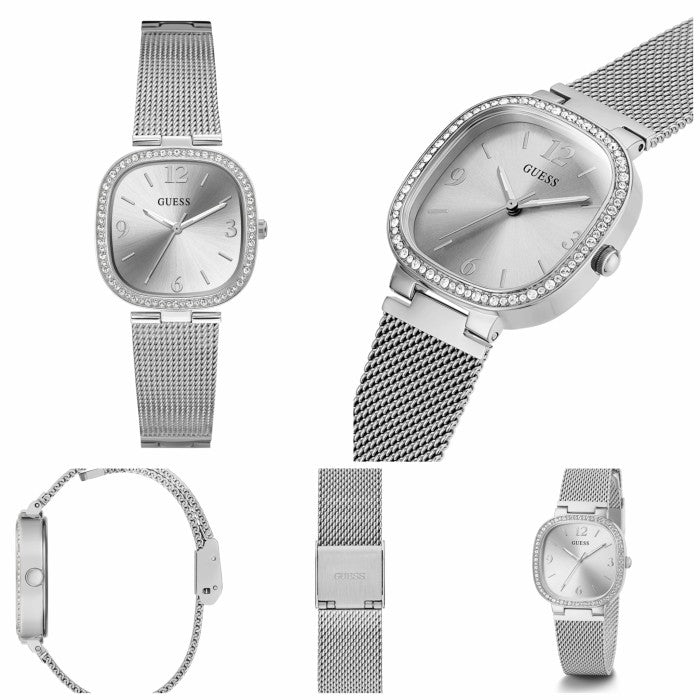 Guess Tapestry Diamonds Silver Dial Silver Mesh Bracelet Watch for Women - GW0354L1 Buy Now By Guess