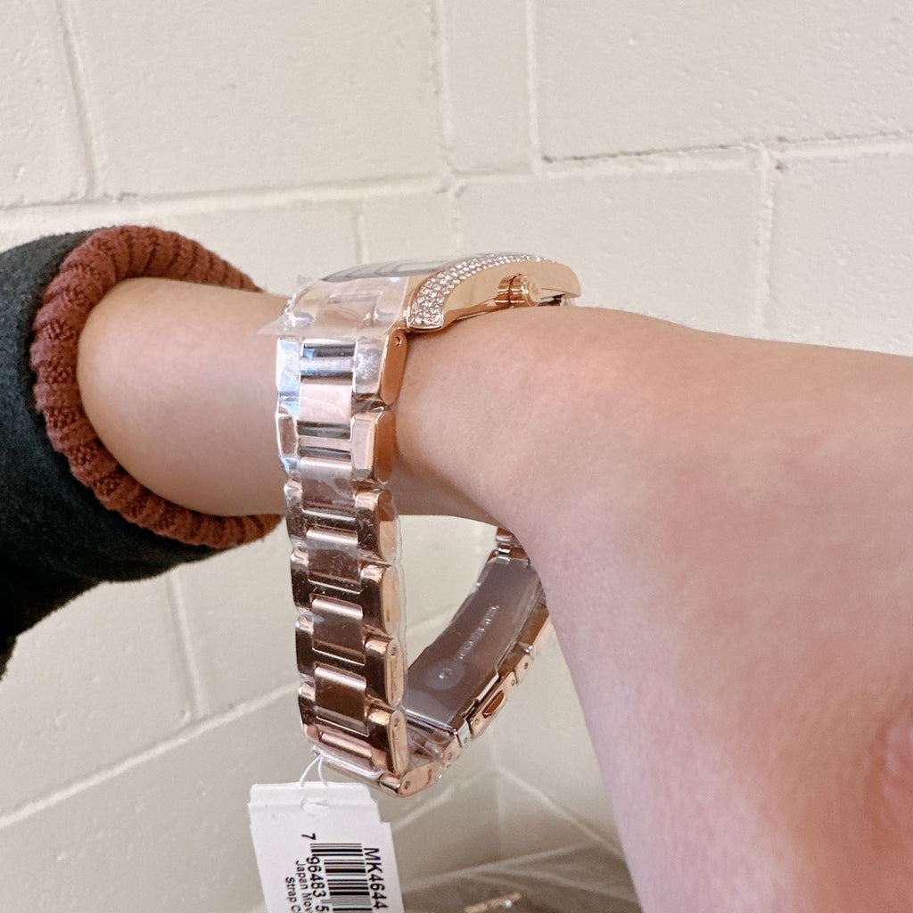 Michael Kors Emery Three-Hand Crystals Silver Dial Rose Gold Steel Strap Watch for Women - MK4644 Buy Now By Michael Kors