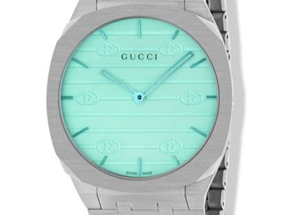Gucci 25H Quartz Turquoise Dial Silver Steel Strap Watch For Women - YA163409 Buy Now By Gucci
