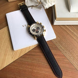Versace V-Ray Chronograph White Dial Black Leather Strap Watch for Men - VDB040014 Buy Now By Versace