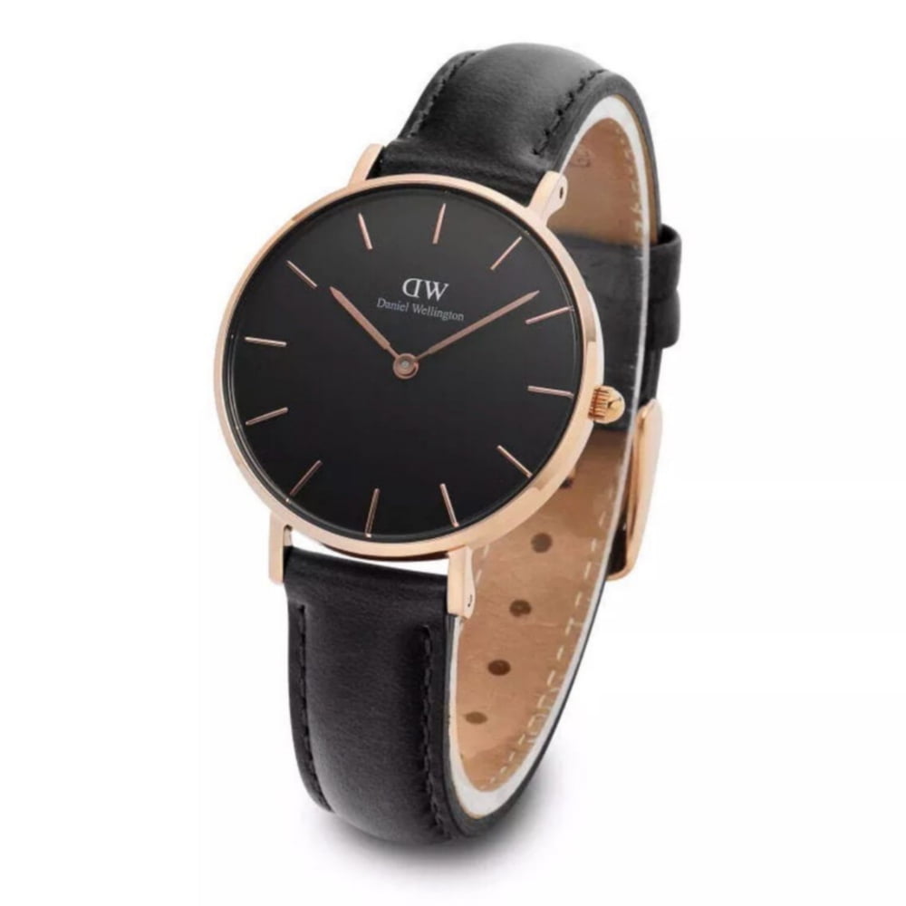 Daniel Wellington Classic Sheffield Black Dial Black Leather Strap Watch For Women - DW00100139 Buy Now By Daniel Wellington