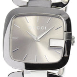 Gucci G Brown Square Brown Dial Silver Steel Strap Watch For Women - YA125402 Buy Now By Gucci