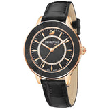 Swarovski Octea Lux Black Dial Black Leather Strap Watch for Women - 5414410 Buy Now By Swarovski