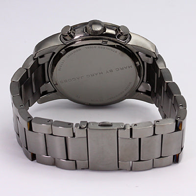 Marc Jacobs Larry Chronograph Black Dial Gunmetal Grey Steel Strap Watch for Men - MBM5031 Buy Now By Marc Jacobs