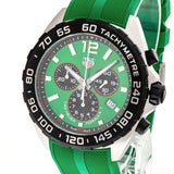 Tag Heuer Formula 1 Chronograph Green Dial Green Rubber Strap Watch for Men - CAZ101AP.FT8056 Buy Now By Tag Heuer