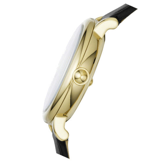 Marc Jacobs Roxy White Dial Black Leather Strap Watch for Women - MJ1537 Buy Now By Marc Jacobs