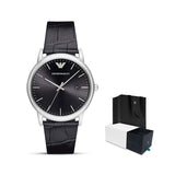 Emporio Armani Luigi Quartz Black Dial Black Leather Strap Watch For Men - AR2500 Buy Now By Emporio Armani