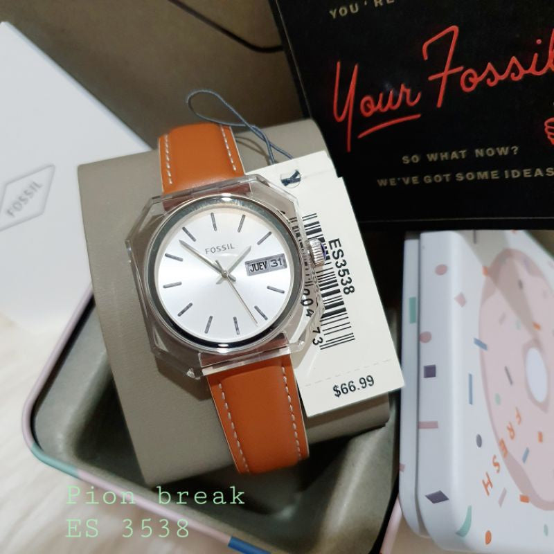 Fossil Candy White Dial Brown Leather Strap Watch for Women - ES3538 Buy Now By Fossil