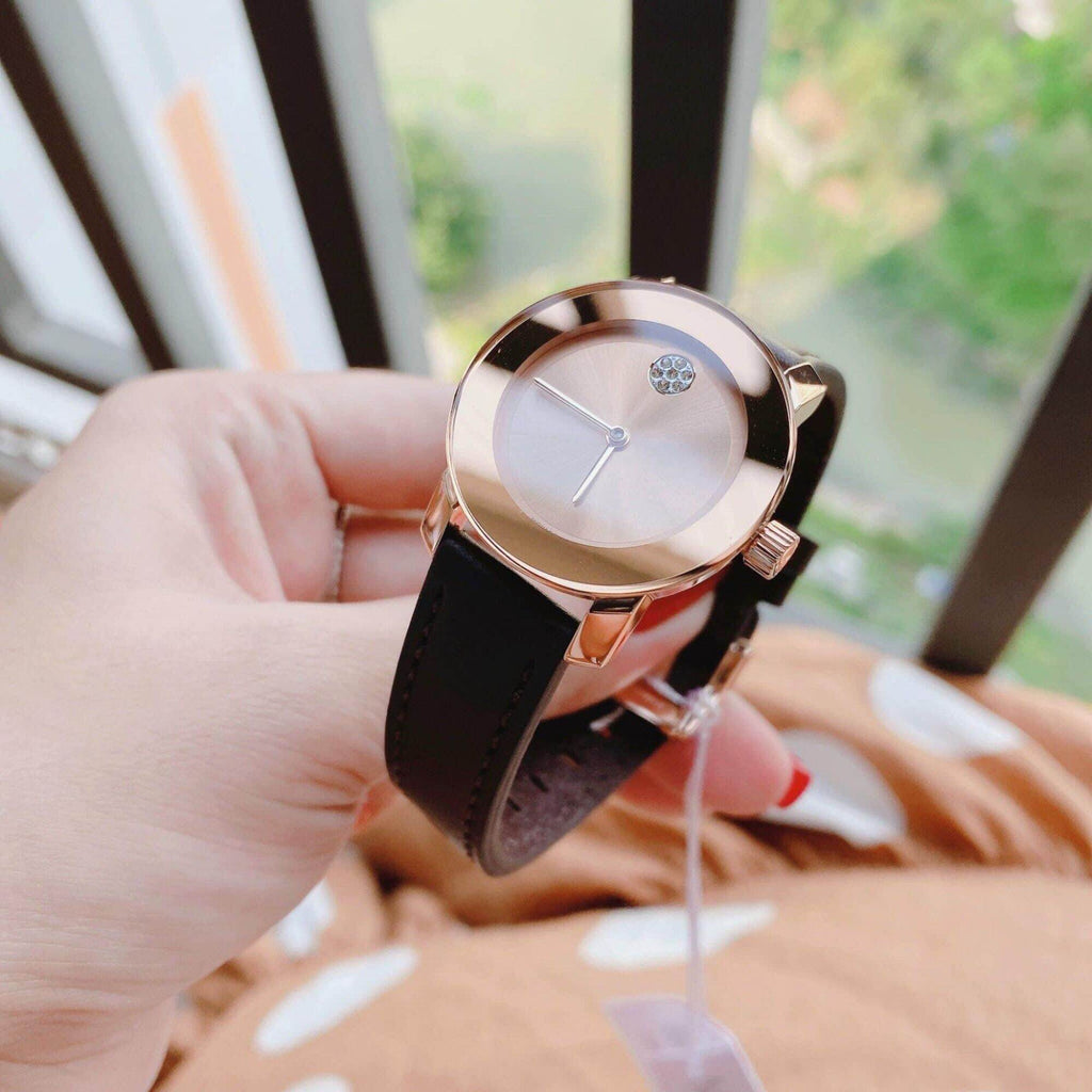 Movado Bold Rose Gold Dial Brown Leather Strap Watch for Men - 3600395 Buy Now By Movado