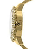 Guess Dazzler Diamonds Silver Dial Gold Steel Strap Watch for Women - W0335L2 Buy Now By Guess