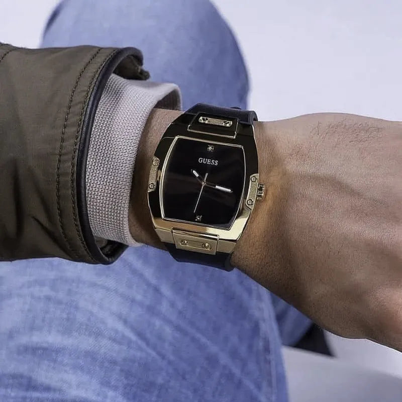 Guess Phoenix Black Dial Black Rubber Strap Watch for Men - GW0386G3 Buy Now By Guess