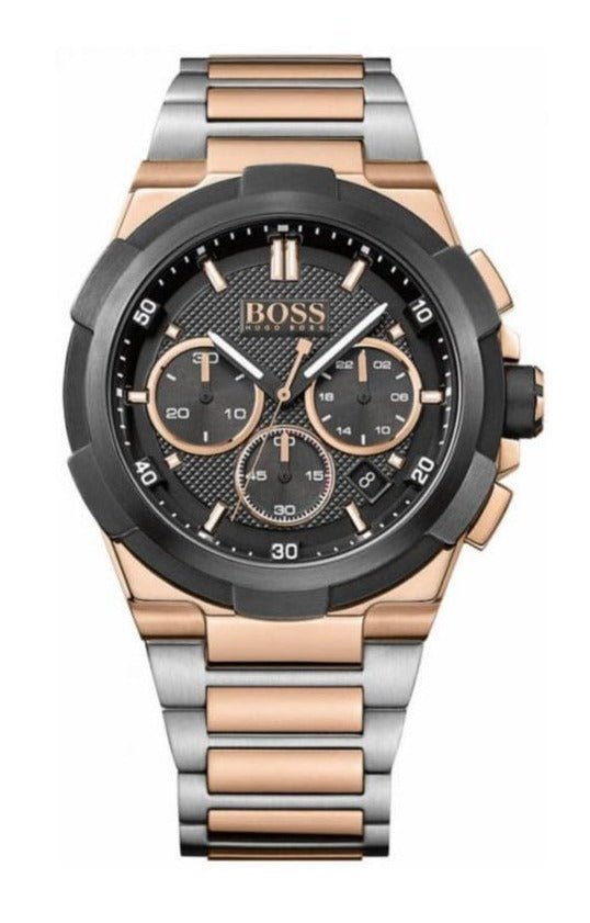Hugo Boss Supernova Black Dial Two Tone Steel Strap Watch for Men - 1513358 Buy Now By Hugo Boss