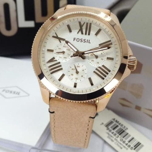 Fossil Cecile White Dial Beige Leather Strap Watch for Women - AM4532 Buy Now By Fossil