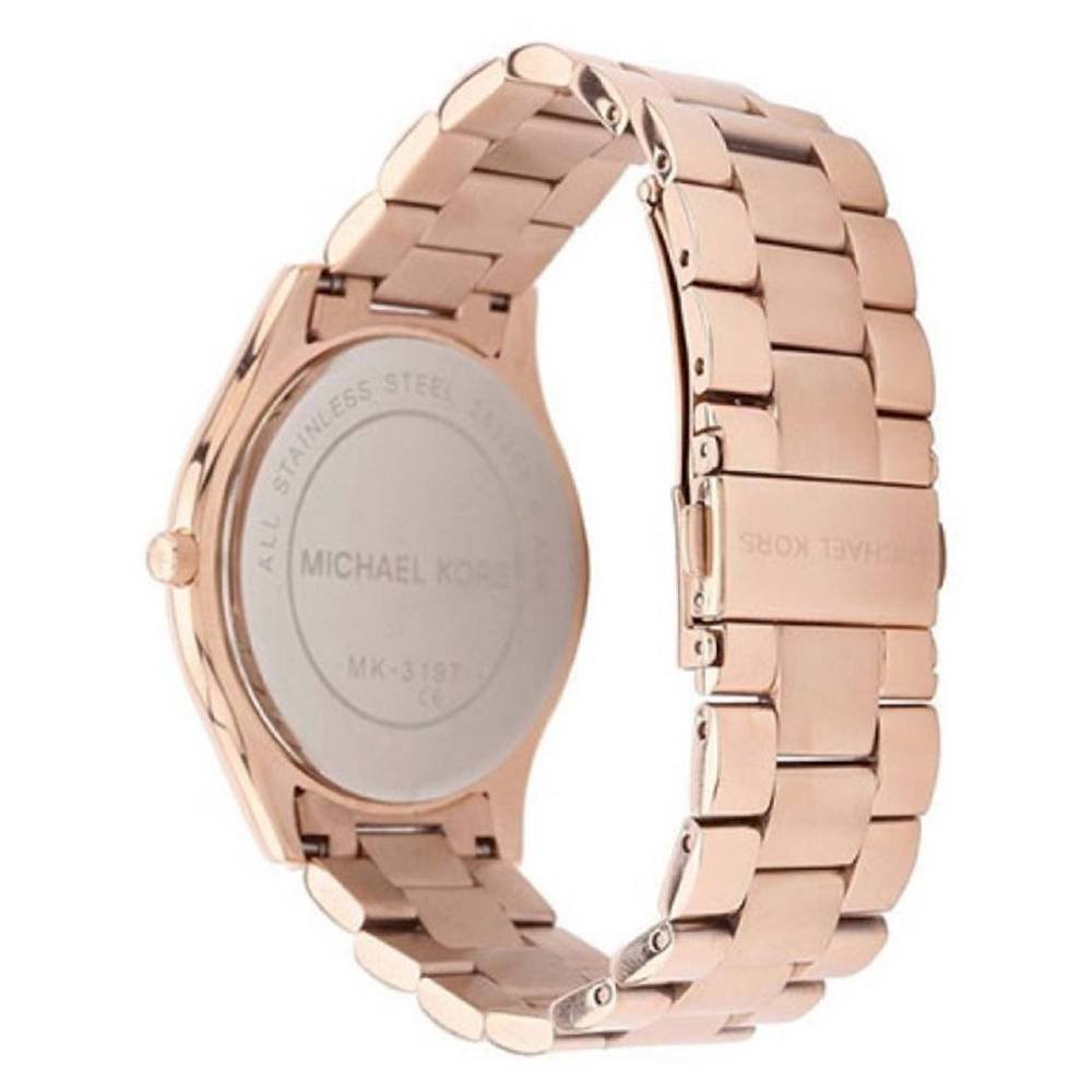 Michael Kors Slim Runway Purple Dial Rose Gold Steel Strap Watch for Women - MK3293 Buy Now By Michael Kors