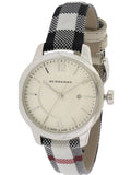 Burberry Classic Stone Silver Dial Horseberry Black Leather Strap Watch for Women - BU10103 Buy Now By Burberry