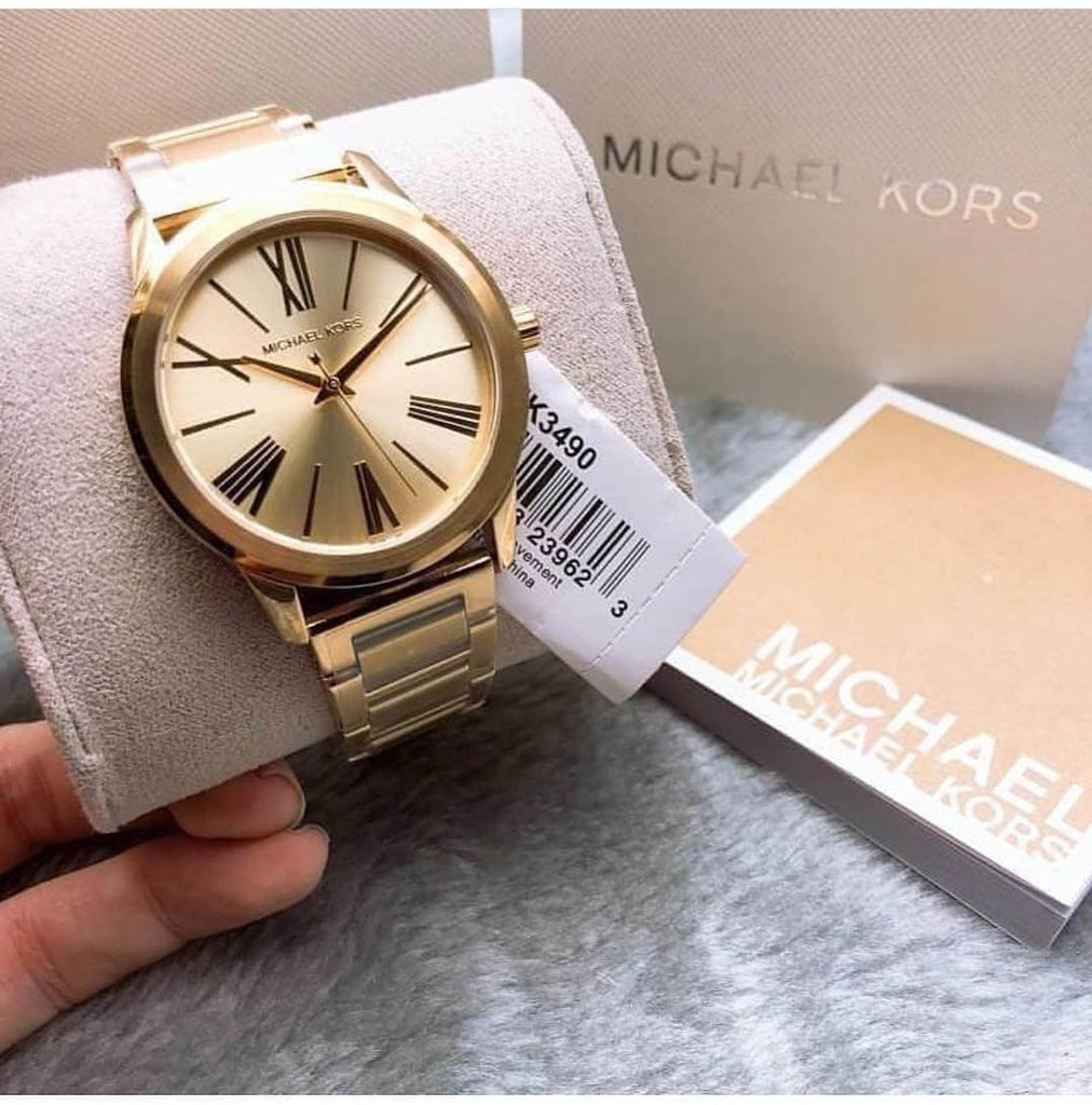 Michael Kors Hartman Quartz Gold Dial Gold Steel Strap Watch For Women - MK3490 Buy Now By Michael Kors