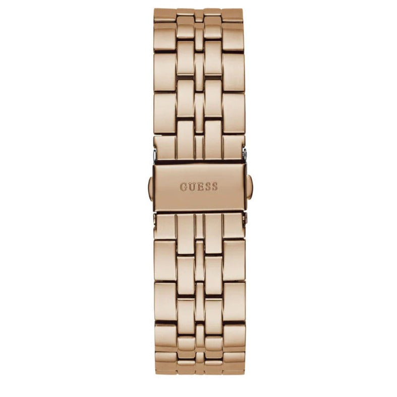Guess Glitz Multi Function Diamonds Pink Dial Rose Gold Steel Strap Watch for Women - GW0320L6 Buy Now By Guess