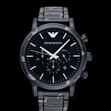Emporio Armani Luigi Chronograph Black Dial Black Steep Strap Watch For Men - AR11045 Buy Now By Emporio Armani