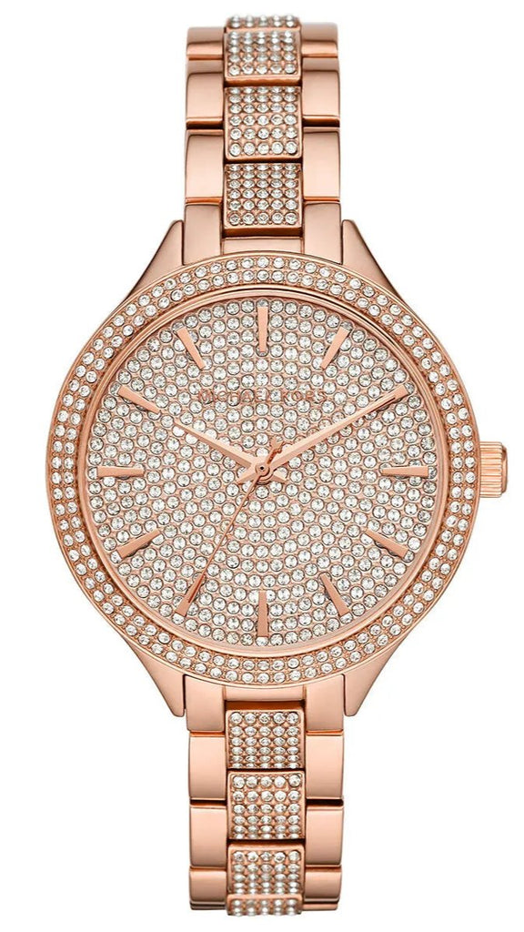 Michael Kors Crystals Pavé Rose Gold Dial Rose Gold Steel Strap Watch for Women - MK3799 Buy Now By Michael Kors