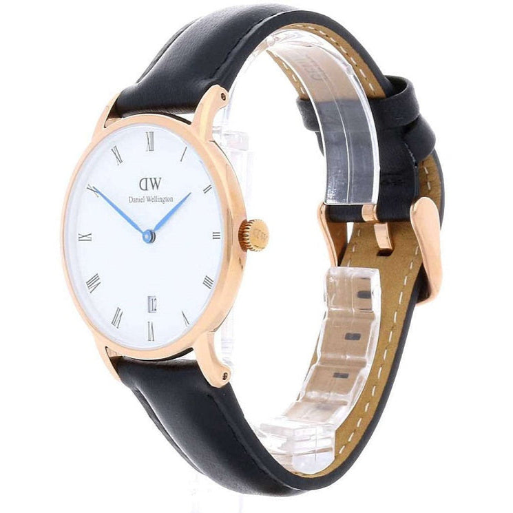 Daniel Wellington Classic Sheffield White Dial Black Leather Strap Watch For Men - DW00100084 Buy Now By Daniel Wellington