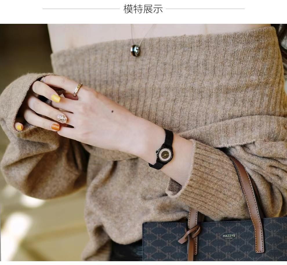 Calvin Klein Minimal Diamonds Black Dial Black Mesh Bracelet Watch for Women - K3M2342R Buy Now By Calvin Klein