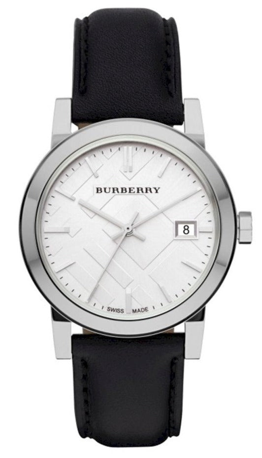 Burberry The City Silver Dial Black Leather Strap Watch for Women - BU9106 Buy Now By Burberry