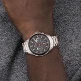 Tommy Hilfiger Aiden Chronograph Grey Dial Silver Steel Strap Watch For Men - 1791857 Buy Now By Tommy Hilfiger