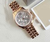 Michael Kors Lexington Chronograph White Dial Rose Gold Steel Strap Watch For Women - MK8313 Buy Now By Michael Kors