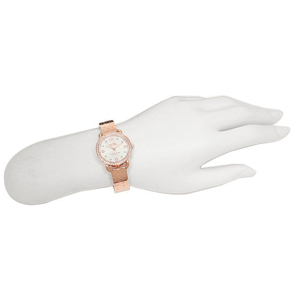 Coach Delancey Silver Dial Rose Gold Steel Strap Watch for Women - 14502355 Buy Now By Coach