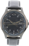 Armani Exchange Hampton Quartz Blue Dial Black Leather Strap Watch for Men - AX2411 Buy Now By Armani Exchange