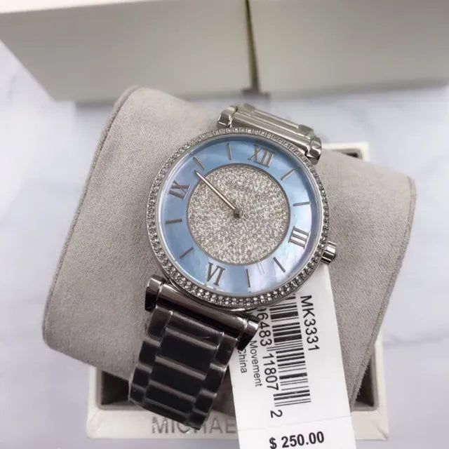 Michael Kors Caitlin Crystal Dial Silver Steel Strap Watch for Women - MK3331 Buy Now By Michael Kors