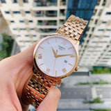 Tissot T Classic Tradition White Dial Rose Gold Steel Strap Watch For Women - T063.610.33.038.00 Buy Now By Tissot