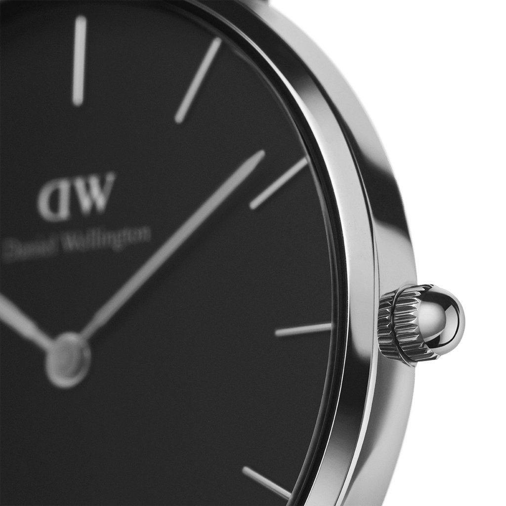 Daniel Wellington Classic Petite Sterling Black Dial Silver Mesh Bracelet Watch For Women - DW00100162 Buy Now By Daniel Wellington