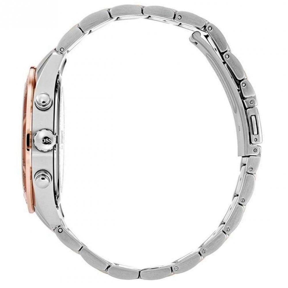 Hugo Boss Talent Black Dial Two Tone Steel Strap Watch for Men - 1513584 Buy Now By Hugo Boss