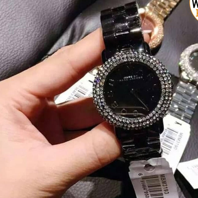 Marc Jacobs Marci Black Dial Black Steel Dial Strap Watch for Women - MBM3193 Buy Now By Marc Jacobs