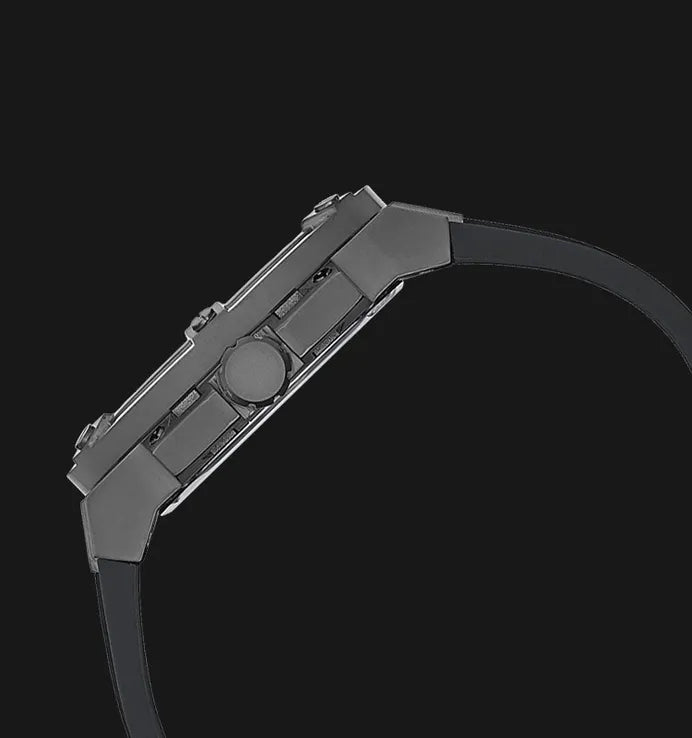 Guess Matrix Multifunction Grey Dial Grey Rubber Strap Watch for Men - GW0423G3 Buy Now By Guess