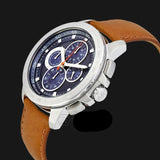 Michael Kors Ryker Chronograph Analog Blue Dial Brown Leather Strap Watch For Men - MK8518 Buy Now By Michael Kors