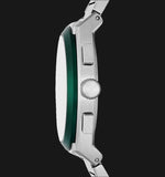 Fossil Everett Chronograph Green Dial Silver Steel Strap Watch for Men - FS5964 Buy Now By Fossil