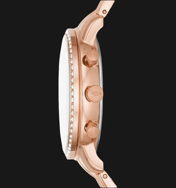 Fossil Neutra Chronograph Mother of Pearl Brown Dial Rose Gold Steel Strap Watch for Women - ES5218 Buy Now By Fossil