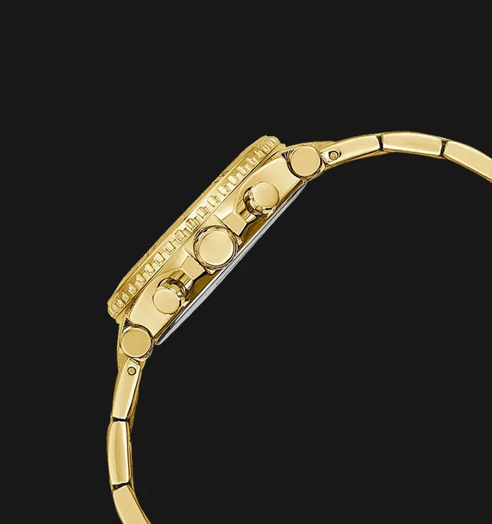 Guess Cosmic Chronograph Gold Dial Gold Steel Strap Watch for Women - GW0465L1 Buy Now By Guess