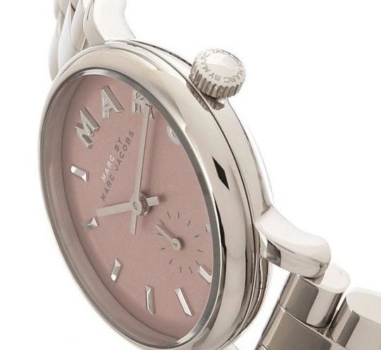 Marc Jacobs Baker Pink Dial Silver Steel Strap Watch for Women - MBM3283 Buy Now By Marc Jacobs