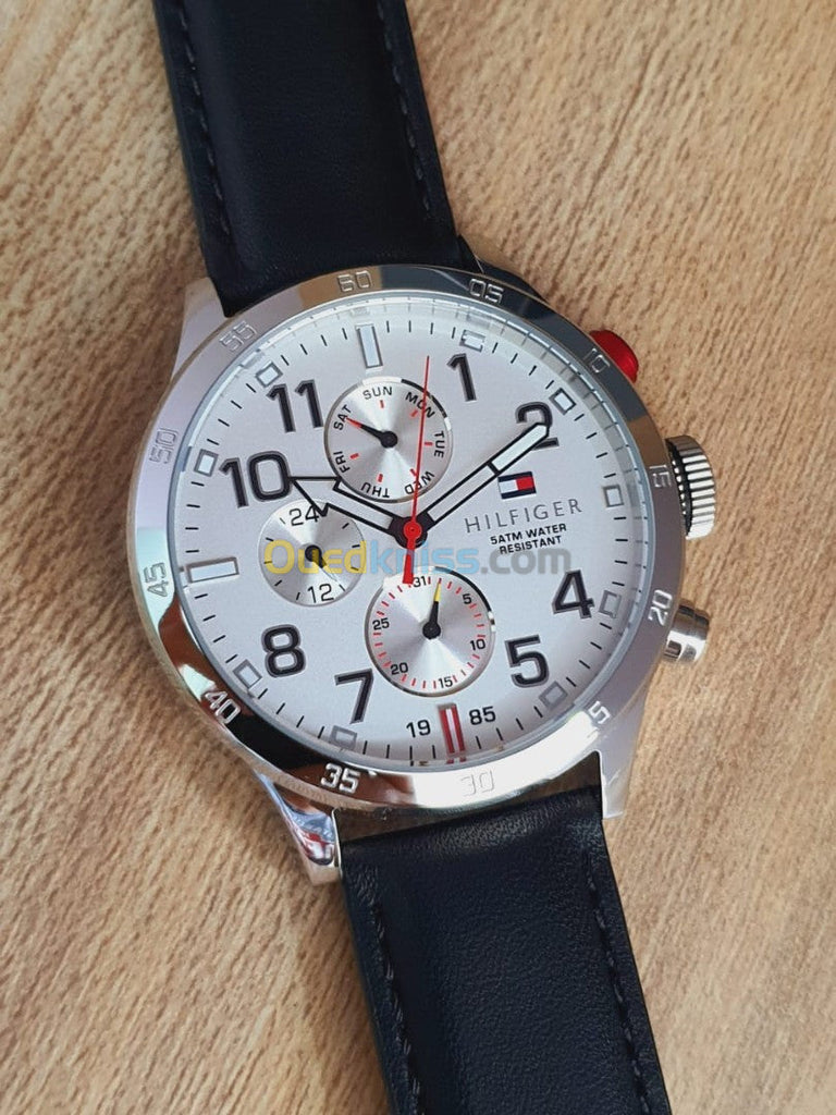 Tommy Hilfiger Trent Multifunction White Dial Black Leather Strap Watch for Men - 1791138 Buy Now By Tommy Hilfiger