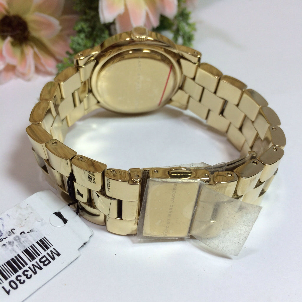 Marc Jacobs Amy Blue Dial Gold Steel Strap Watch for Women - MBM3301 Buy Now By Marc Jacobs