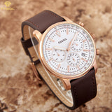 Fossil Goodwin Chronograph White Dial Brown Leather Strap Watch for Men - FS5415 Buy Now By Fossil