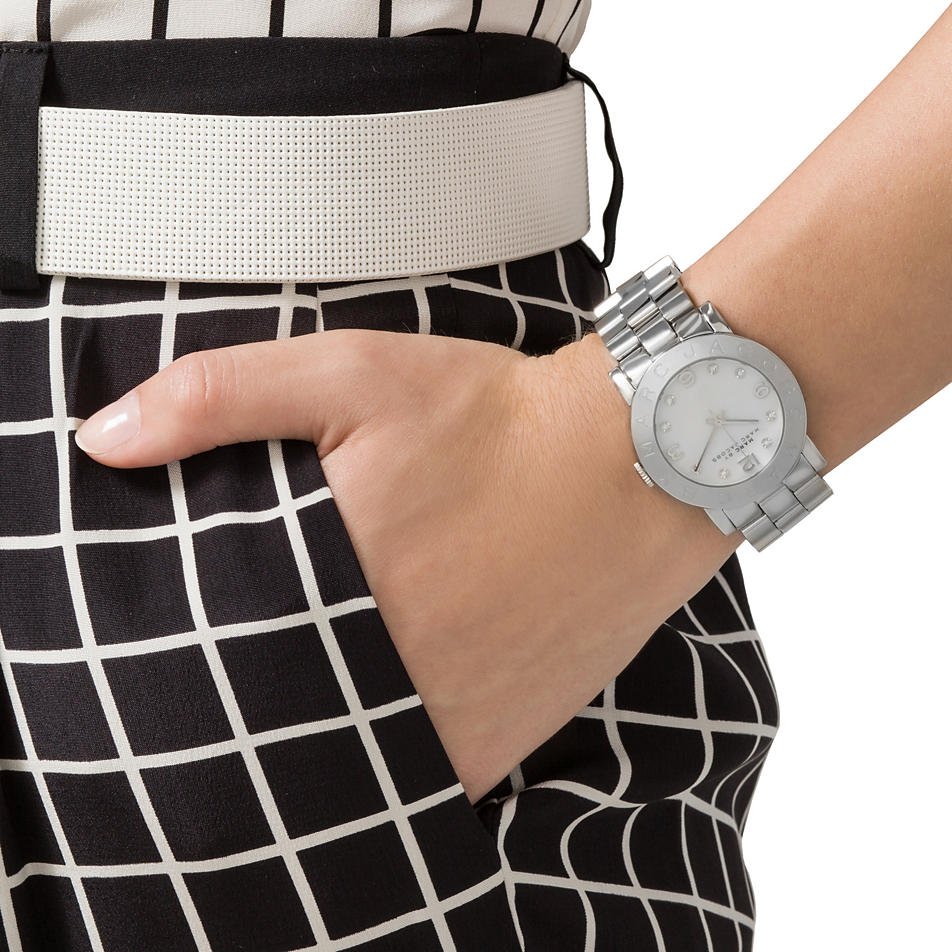 Marc Jacobs Amy White Dial Silver Steel Strap Watch for Women - MBM3054 Buy Now By Marc Jacobs