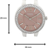 Fossil Virginia Pink Dial Silver Steel Strap Watch for Women - ES3504 Buy Now By Fossil