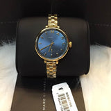 Marc Jacobs Sally Blue Dial Gold Steel Strap Watch for Women - MBM3366 Buy Now By Marc Jacobs